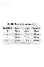 Ruffle Top - Women's Clothing -ROSARINI
