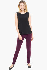 Women's Red Wine Pull On Travel Pants