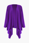 Women's Long Sleeve Open Front Layering Cardigan Bright Purple