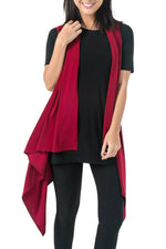 Two Way Layering Vest (Red) - Women's Clothing -ROSARINI