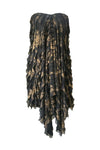 Gold Ruffle Poncho - Women's Clothing -ROSARINI