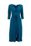 3/4 Sleeve Empire Drape Dress - Women's Clothing -ROSARINI