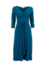 3/4 Sleeve Empire Drape Dress - Women's Clothing -ROSARINI