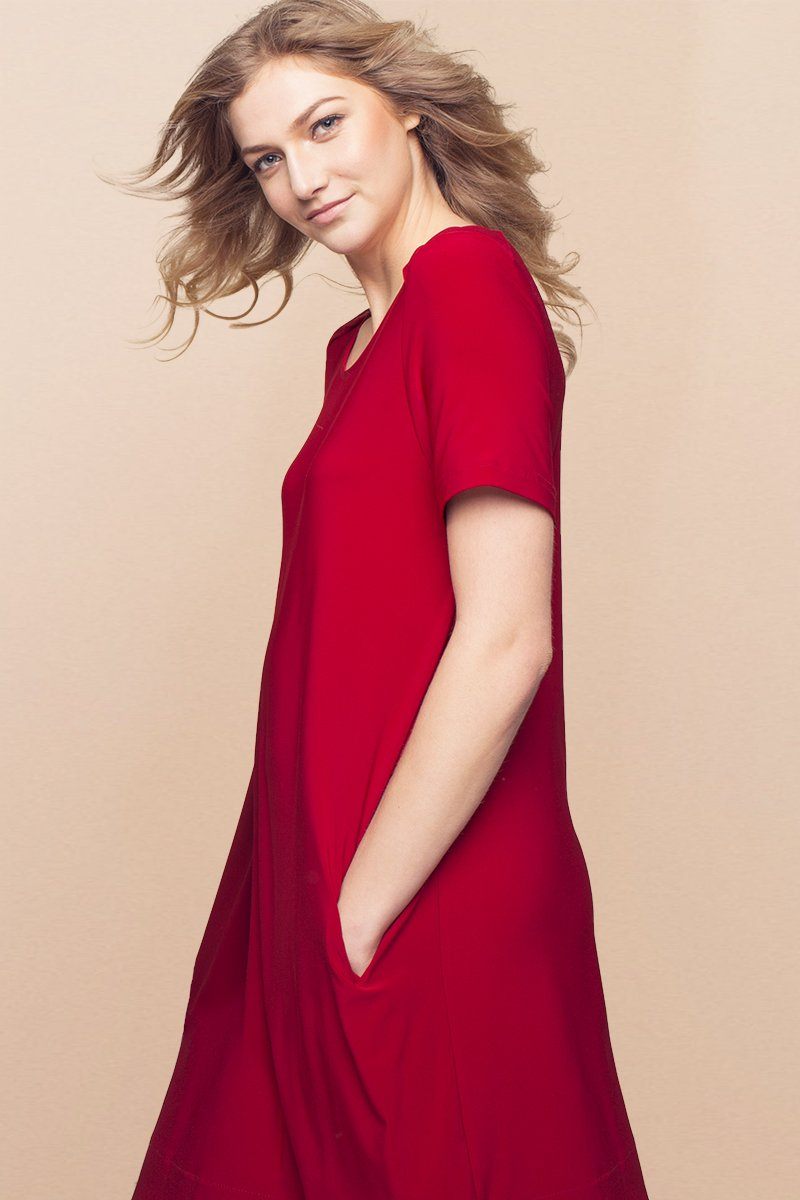 Siena Dress (Red) - Women's Clothing -ROSARINI