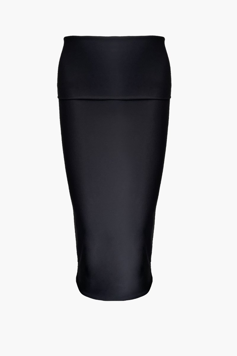 Women's Black Long Slip On Dress or Skirt