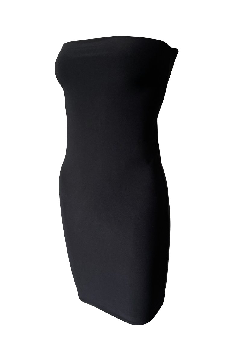 Women's Black Tube Dress - Short Slip On DressWomen's Short Slip On Black Skirt - Mini Tube Dress