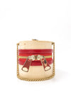Chinese Dim Sum Women's Handbag Chunky Zipper in Red Colour