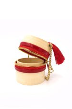 Gold & Red Tassel Dim Sum Handbag