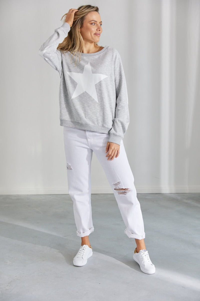 Jovie The Label Freedom Sweater - Grey Women's Clothing ROSARINI