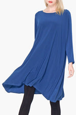 Women's Long Sleeve Blue Tunic - Ivan Dress
