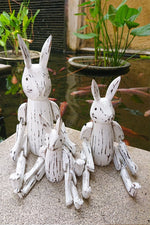 Handmade Wooden Rabbit Set of 3 Rabbits - Women's Clothing -ROSARINI