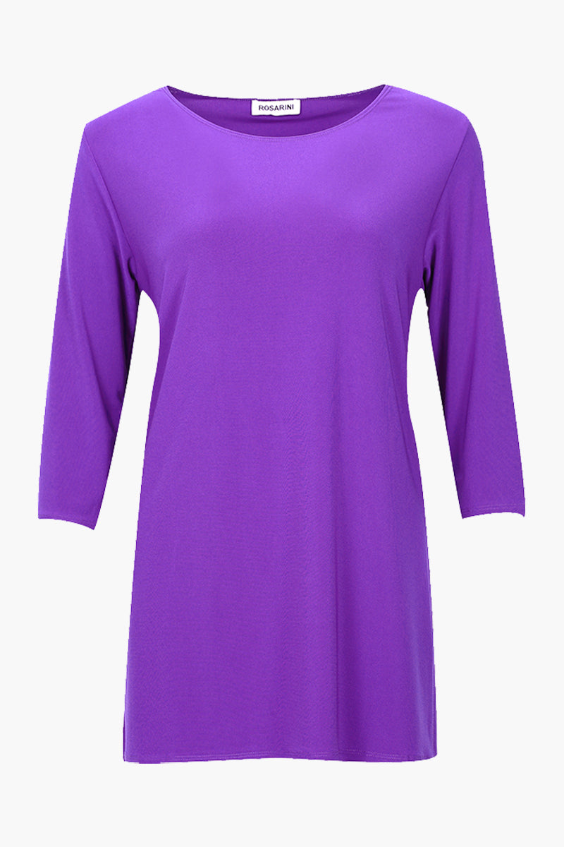 Women's Bright Purple 3/4 Sleeve Top