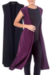 Long Vest with Side Splits - Women's Clothing -ROSARINI