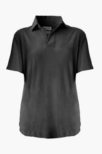Women's Short Sleeve Black Polo Shirt