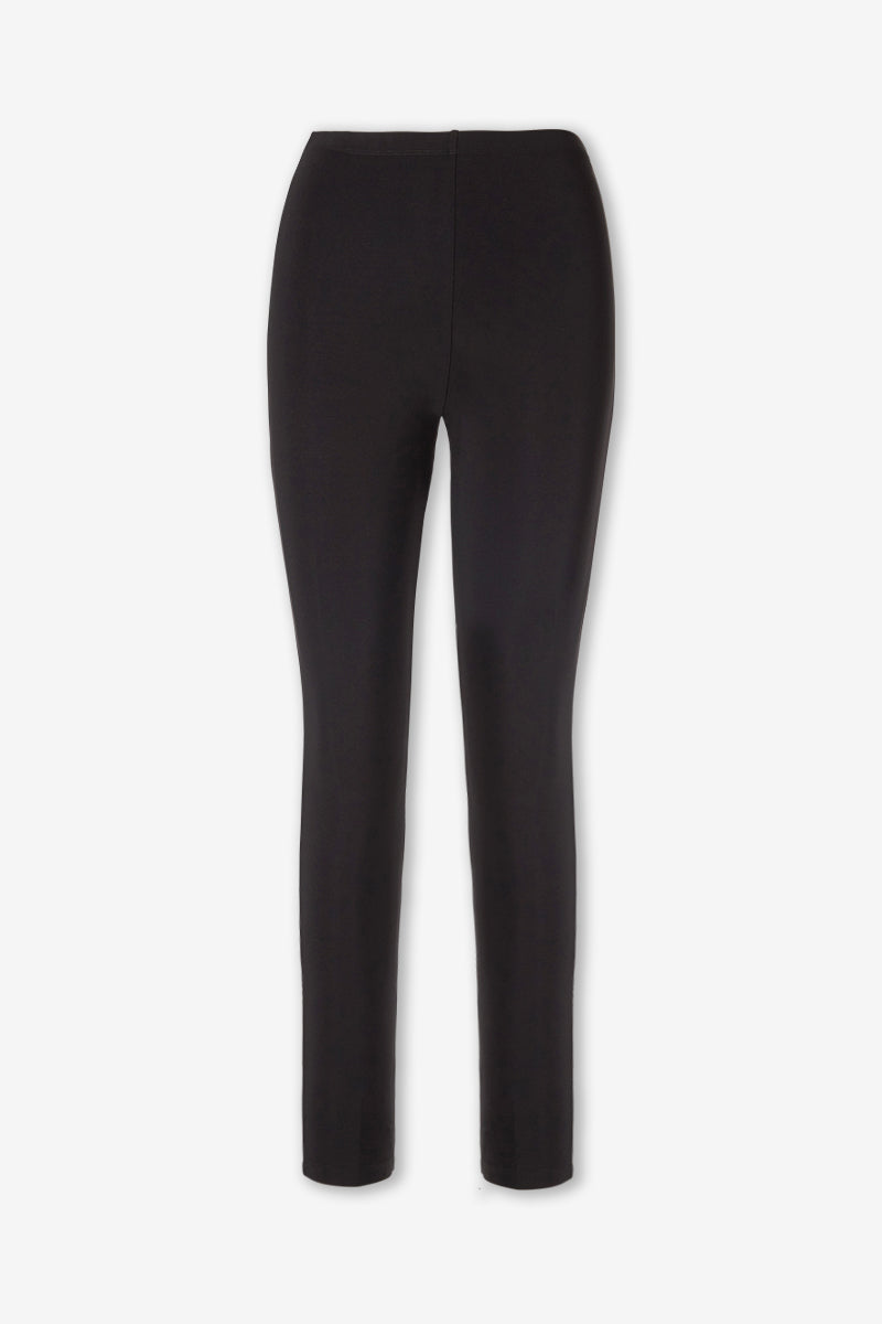 ROSARINI Women's Jersey Slim Pants Elastic Waistband Black