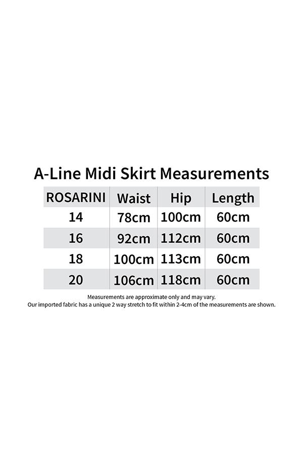 A-Line Midi Skirt - Women's Clothing -ROSARINI