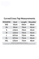 Curved Cross Top - Women's Clothing -ROSARINI