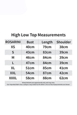 High Low Top - Women's Clothing -ROSARINI
