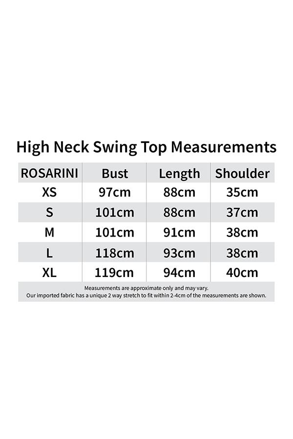 High Neck Swing Top - Women's Clothing -ROSARINI