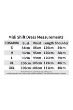 Midi Shift Dress - Women's Clothing -ROSARINI