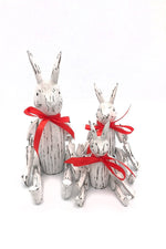 Handmade Wooden Rabbit Set of 3 Rabbits - Women's Clothing -ROSARINI