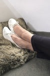 Ballerina Slippers - White - Women's Clothing -ROSARINI
