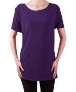 Scoop Neck T-Shirt - Women's Clothing -ROSARINI