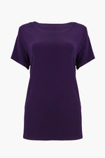 Women's Purple Scoop Neck T-Shirt