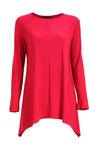 Curved Cross Top (Red) - Women's Clothing -ROSARINI
